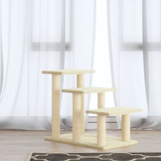 Albero per Gatti con Tiragraffi in Sisal Crema 50,5 cm