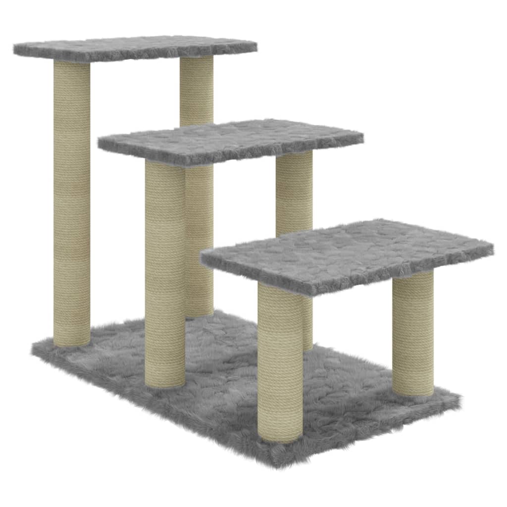 Albero per Gatti con Tiragraffi in Sisal Grigio Chiaro 50,5 cm cod mxl 15263