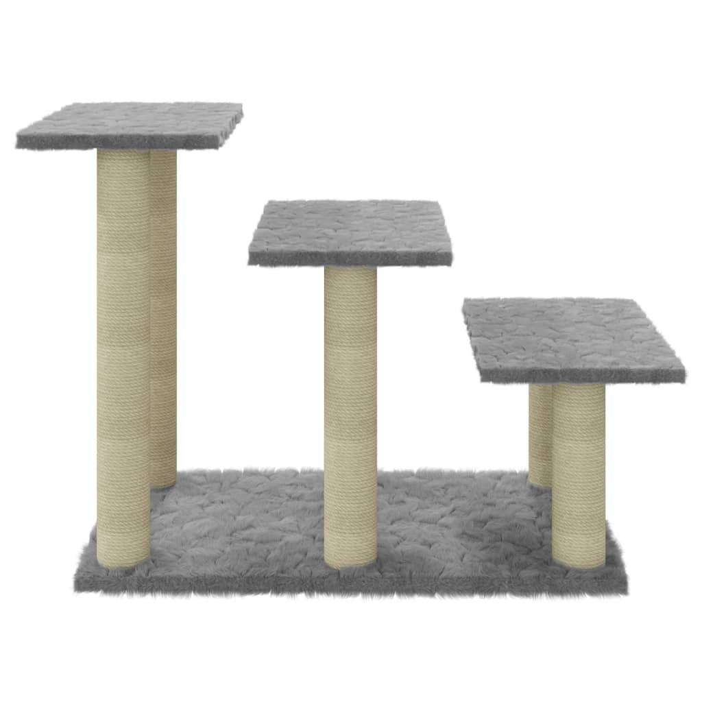 Albero per Gatti con Tiragraffi in Sisal Grigio Chiaro 50,5 cm cod mxl 15263