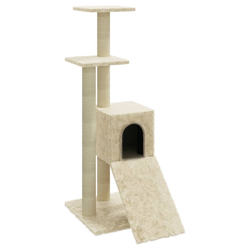 Albero per Gatti con Tiragraffi in Sisal Crema 92 cm cod mxl 13461