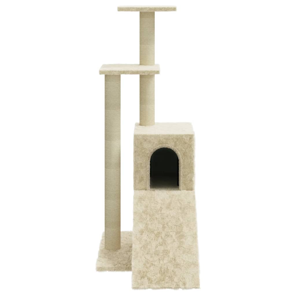 Albero per Gatti con Tiragraffi in Sisal Crema 92 cm cod mxl 13461