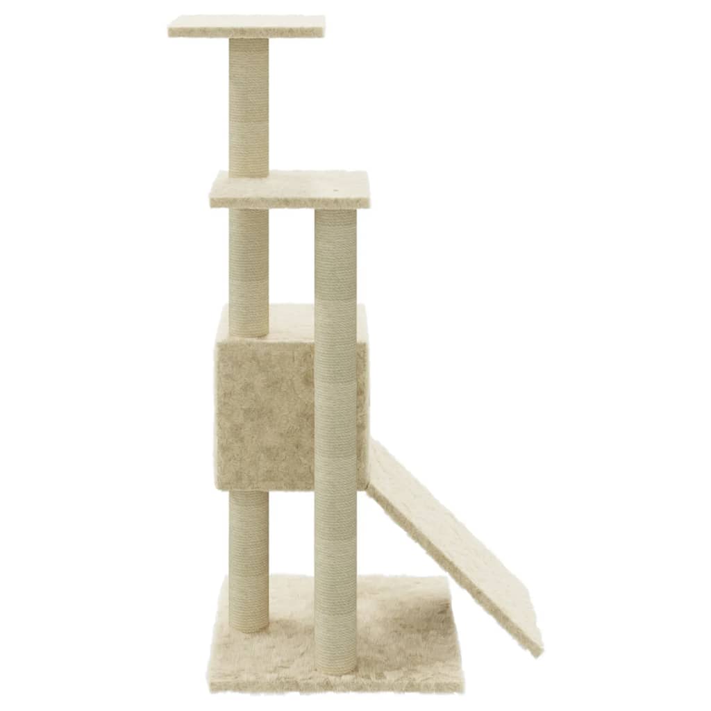 Albero per Gatti con Tiragraffi in Sisal Crema 92 cm cod mxl 13461