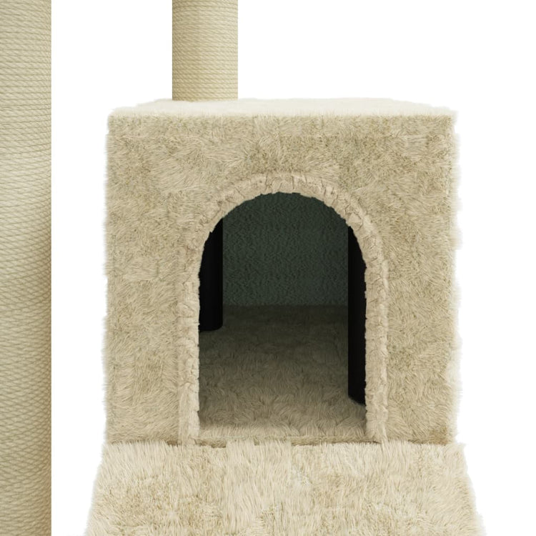 Albero per Gatti con Tiragraffi in Sisal Crema 92 cm cod mxl 13461