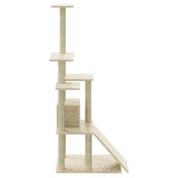 Albero per Gatti con Tiragraffi in Sisal Crema 155 cm cod mxl 5756