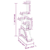 Albero per Gatti con Tiragraffi in Sisal Crema 155 cm cod mxl 5756