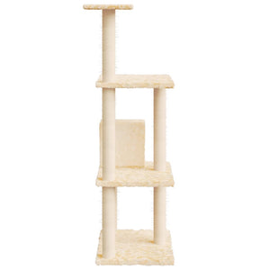 Albero per Gatti con Tiragraffi in Sisal Crema 119 cm cod mxl 11908