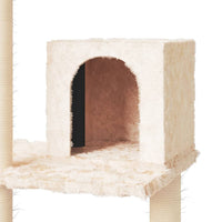 Albero per Gatti con Tiragraffi in Sisal Crema 119 cm cod mxl 11908