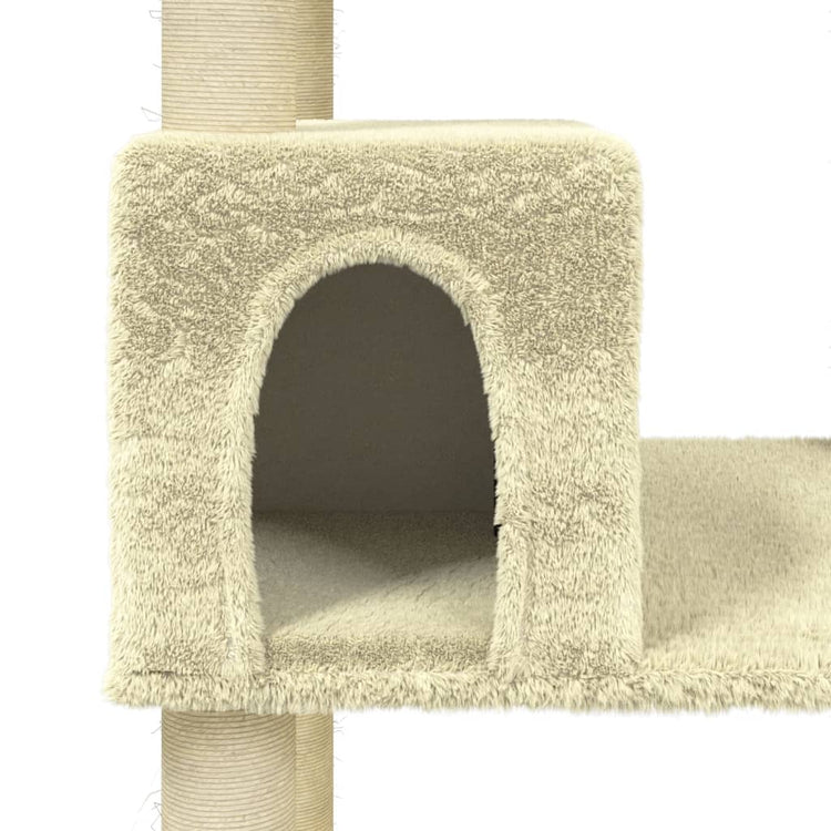 Albero per Gatti con Tiragraffi in Sisal Crema 141 cm cod mxl 8985