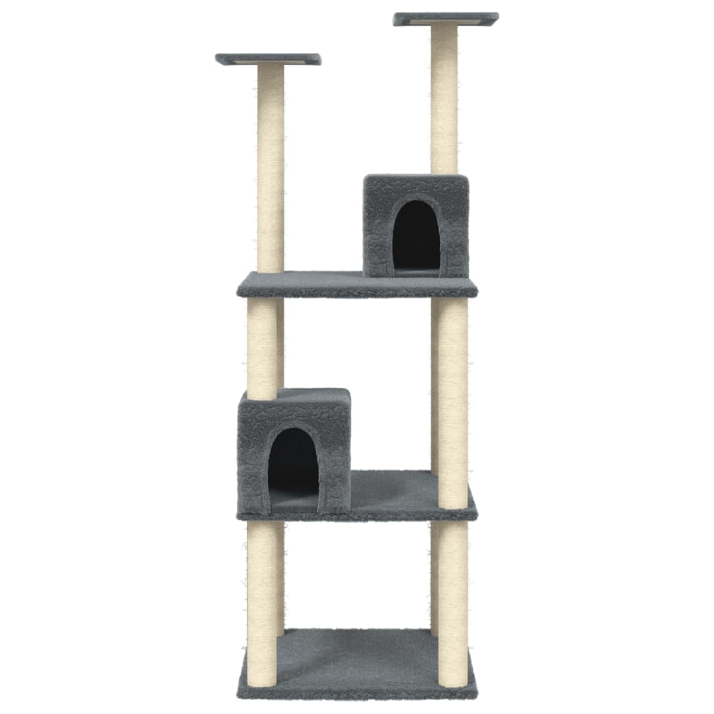 Albero per Gatti con Tiragraffi in Sisal Grigio Scuro 71 cm cod mxl 13626