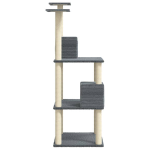 Albero per Gatti con Tiragraffi in Sisal Grigio Scuro 71 cm cod mxl 13626