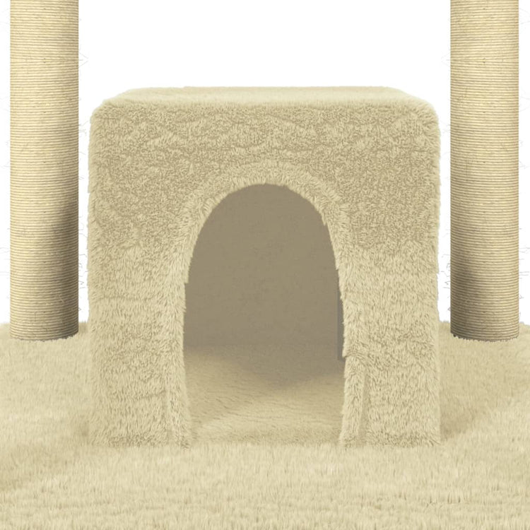 Albero per Gatti con Tiragraffi in Sisal Crema 174 cm cod mxl 16275