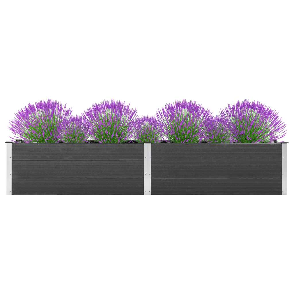 Fioriera Rialzata da Giardino 200x50x54 cm in WPC Grigio cod mxl 66920