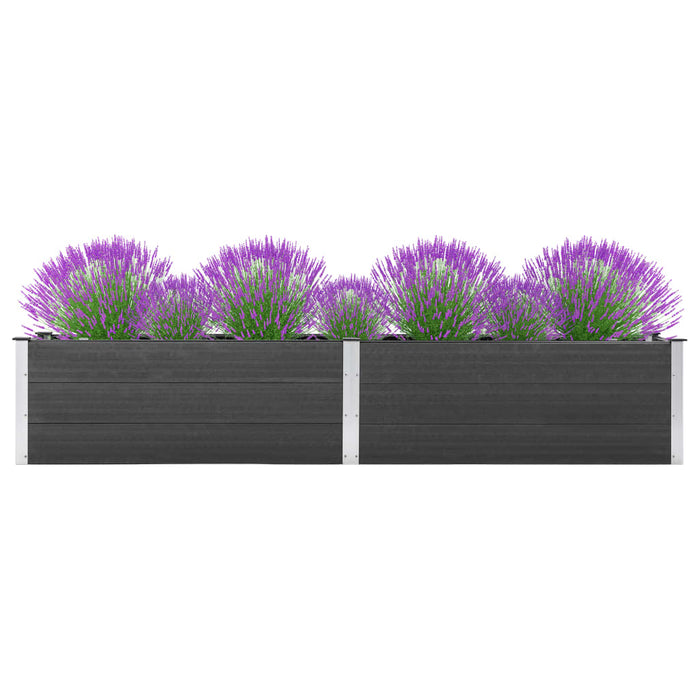 Fioriera Rialzata da Giardino 200x50x54 cm in WPC Grigio cod mxl 66920