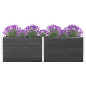 Fioriera Rialzata da Giardino 200x50x91 cm in WPC Grigio cod mxl 66840