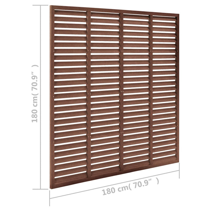 Recinzione a Persiana in WPC 180x180 cm Marrone 318106