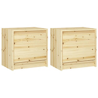 Comodini 2 pz 40x30,5x40 cm in Legno Massello di Abete 809356