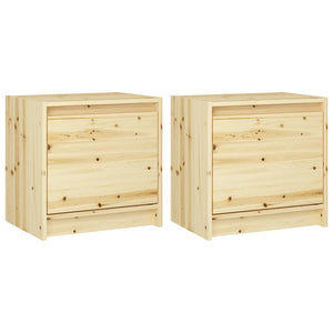 Comodini 2 pz 40x30,5x40 cm in Legno Massello di Abete 809356