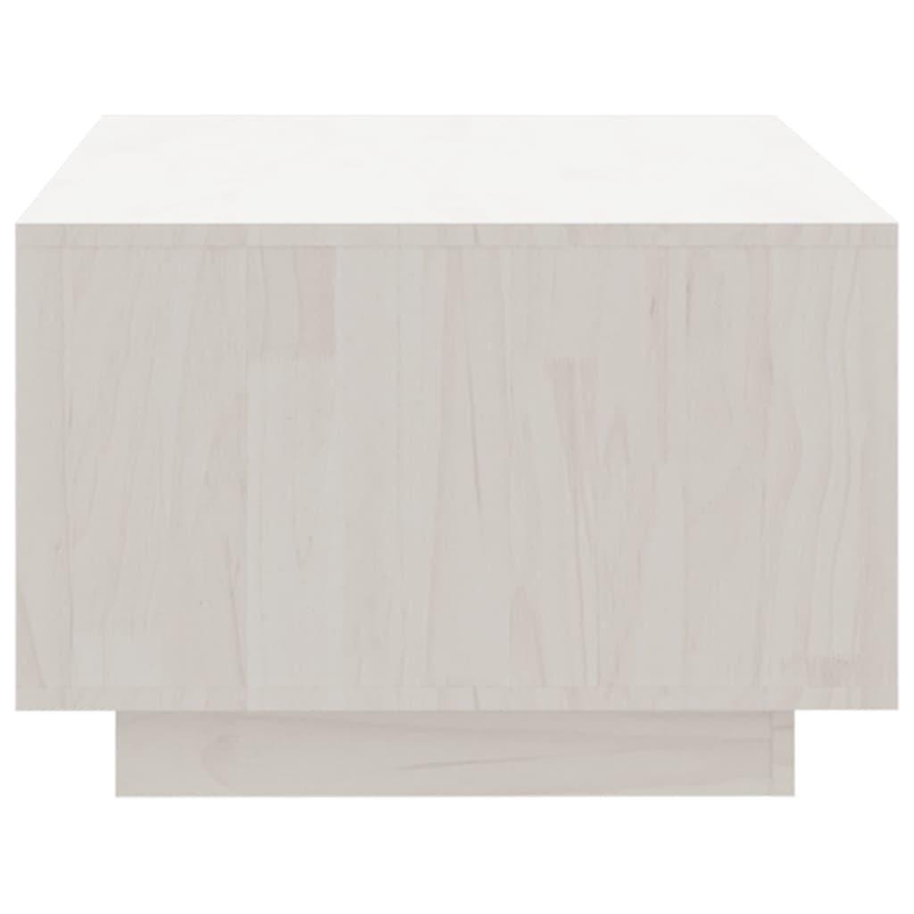 Tavolino da Salotto Bianco 110x50x33,5cm Legno Massello di Pino cod mxl 29791