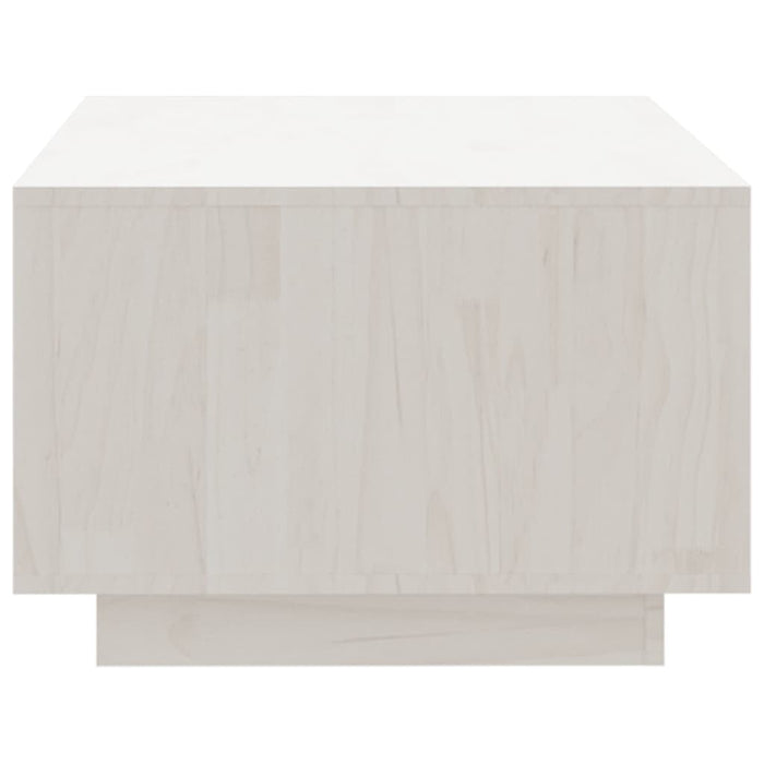 Tavolino da Salotto Bianco 110x50x33,5cm Legno Massello di Pino cod mxl 29791