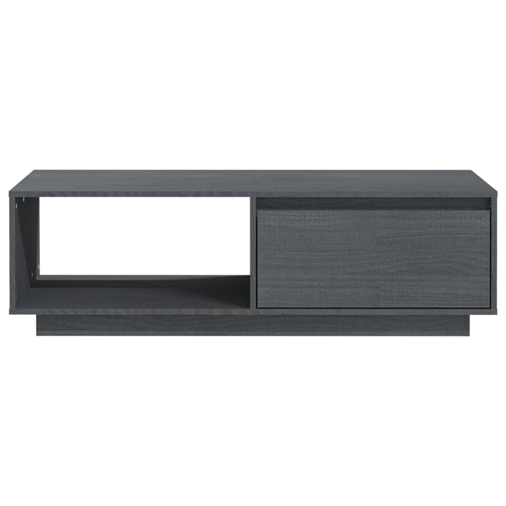 Tavolino da Salotto Grigio 110x50x33,5cm Legno Massello di Pino cod mxl 24826