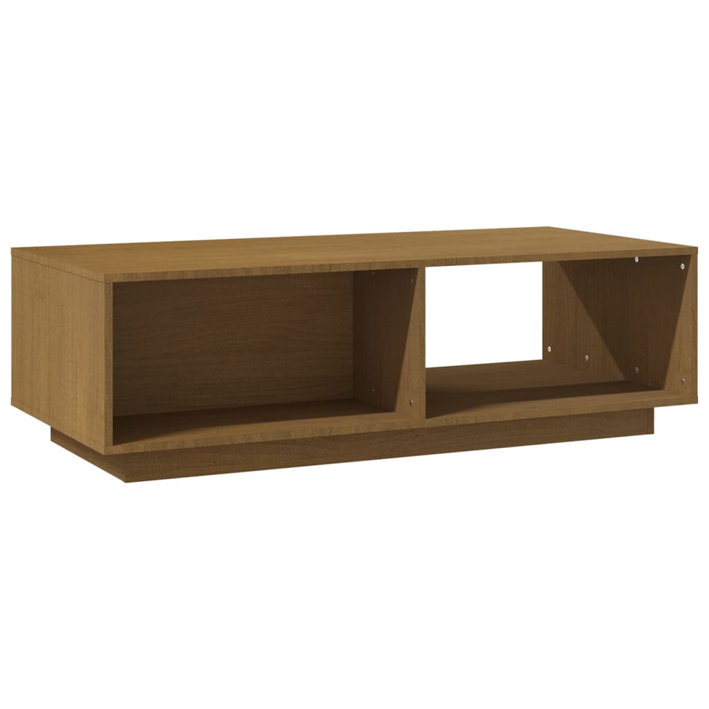 Tavolino da Salotto Miele 110x50x33,5 cm Legno Massello di Pino