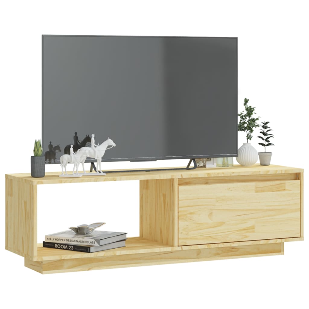 Mobile Porta TV 110x30x33,5 cm in Legno Massello di Pino cod mxl 16479