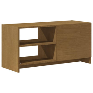 Mobile Porta TV Marrone Miele 80x31x39 cm in Legno di Pino 809897