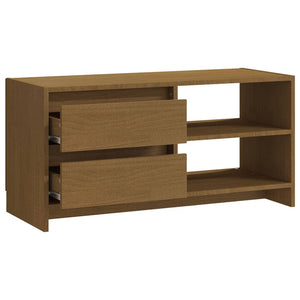 Mobile Porta TV Marrone Miele 80x31x39 cm in Legno di Pino 809897