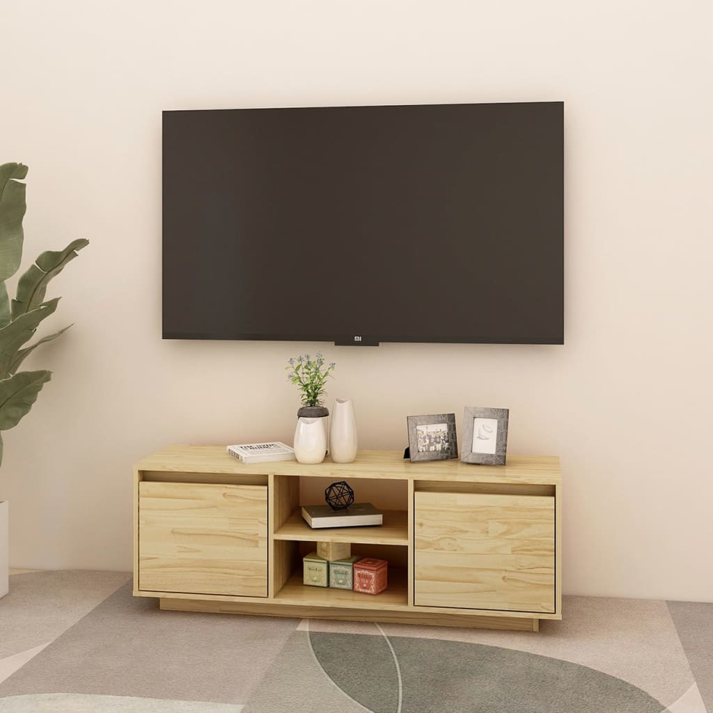 Mobile Porta TV 110x30x40 cm in Legno Massello di Pino cod mxl 18345