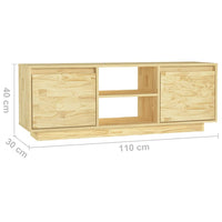 Mobile Porta TV 110x30x40 cm in Legno Massello di Pino cod mxl 18345