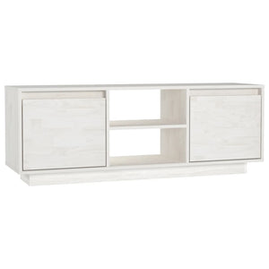 Mobile Porta TV Bianco 110x30x40 cm in Legno Massello di Pino cod mxl 16206