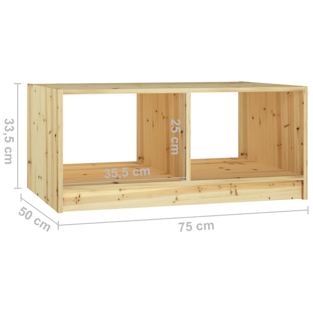 Tavolino da Salotto 75x50x33,5 cm Legno Massello di Abete cod mxl 7858