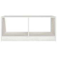 Tavolino da Salotto Bianco 75x50x33,5 cm Legno Massello di Pino cod mxl 23358