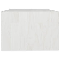 Tavolino da Salotto Bianco 75x50x33,5 cm Legno Massello di Pino cod mxl 23358