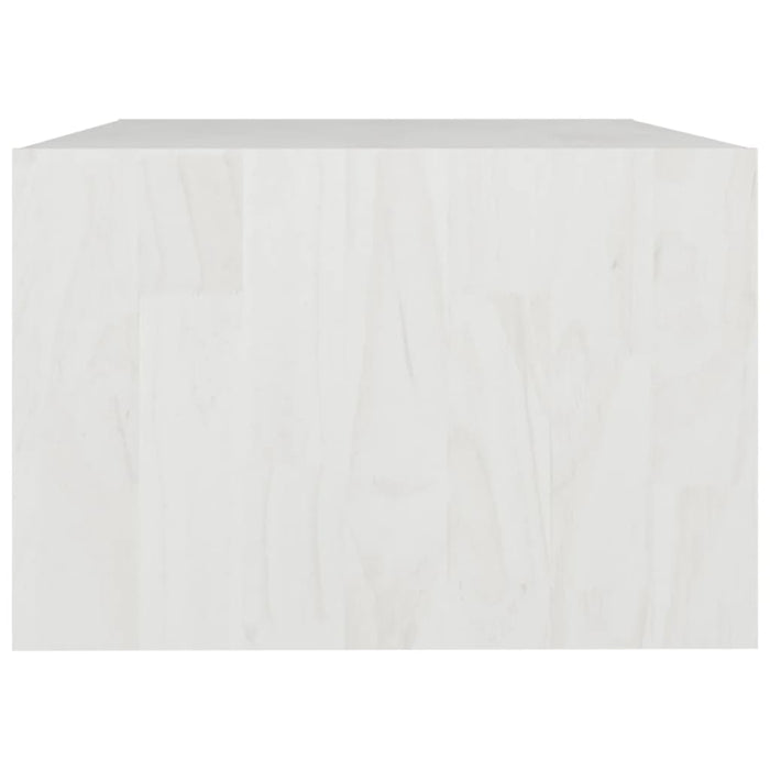 Tavolino da Salotto Bianco 75x50x33,5 cm Legno Massello di Pino cod mxl 23358