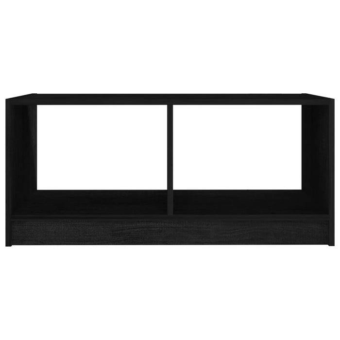 Tavolino da Salotto Nero 75x50x33,5 cm Legno Massello di Pino 809910