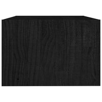 Tavolino da Salotto Nero 75x50x33,5 cm Legno Massello di Pino 809910