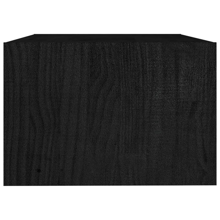 Tavolino da Salotto Nero 75x50x33,5 cm Legno Massello di Pino 809910