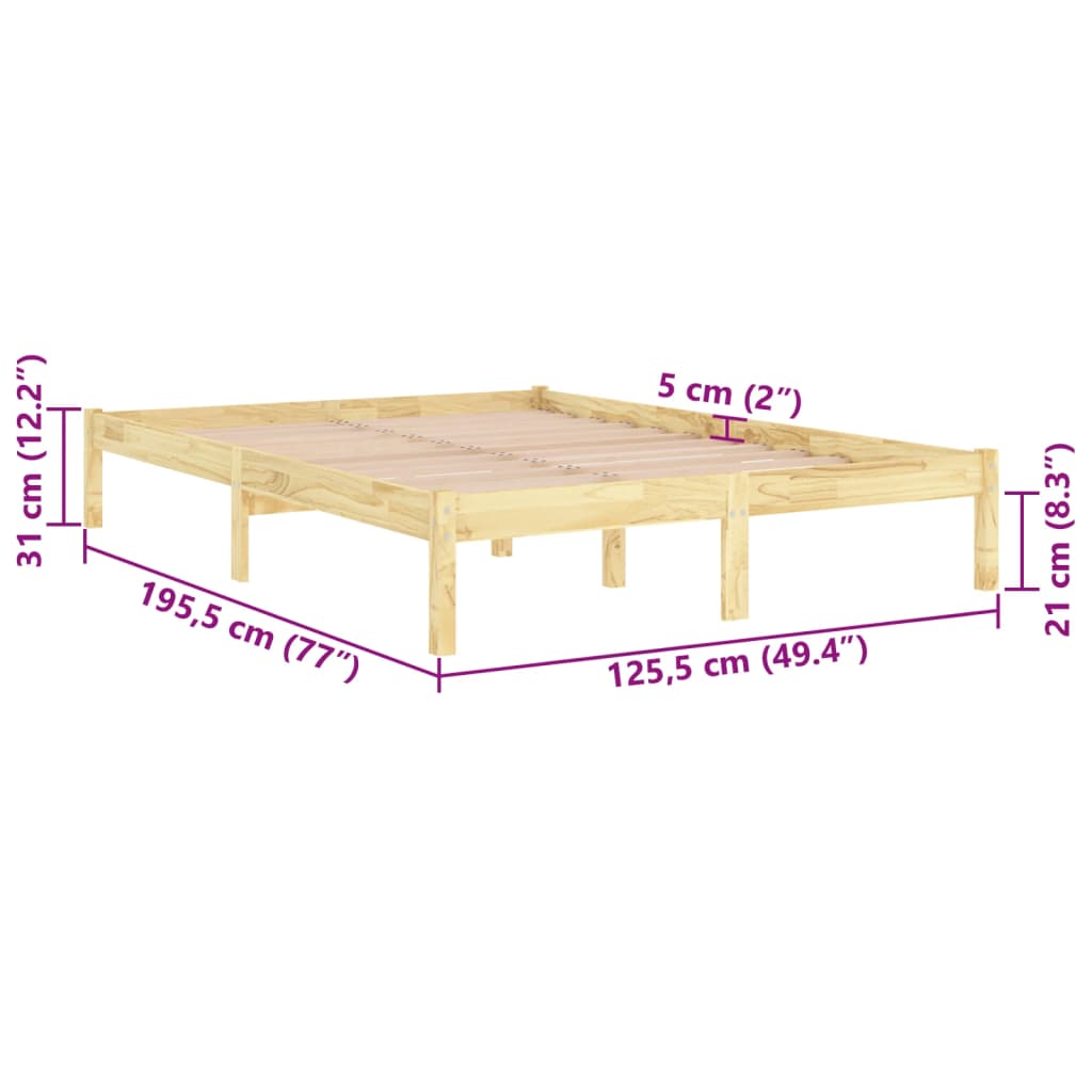 Giroletto Legno Massello Pino 120x190cm 4FT Small Double cod mxl 64617