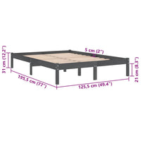 Giroletto Grigio Legno Massello 120x190cm 4FT Small Double 809989