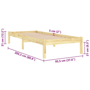 Giroletto in Legno Massello di Pino 90x200 cm cod mxl 65325