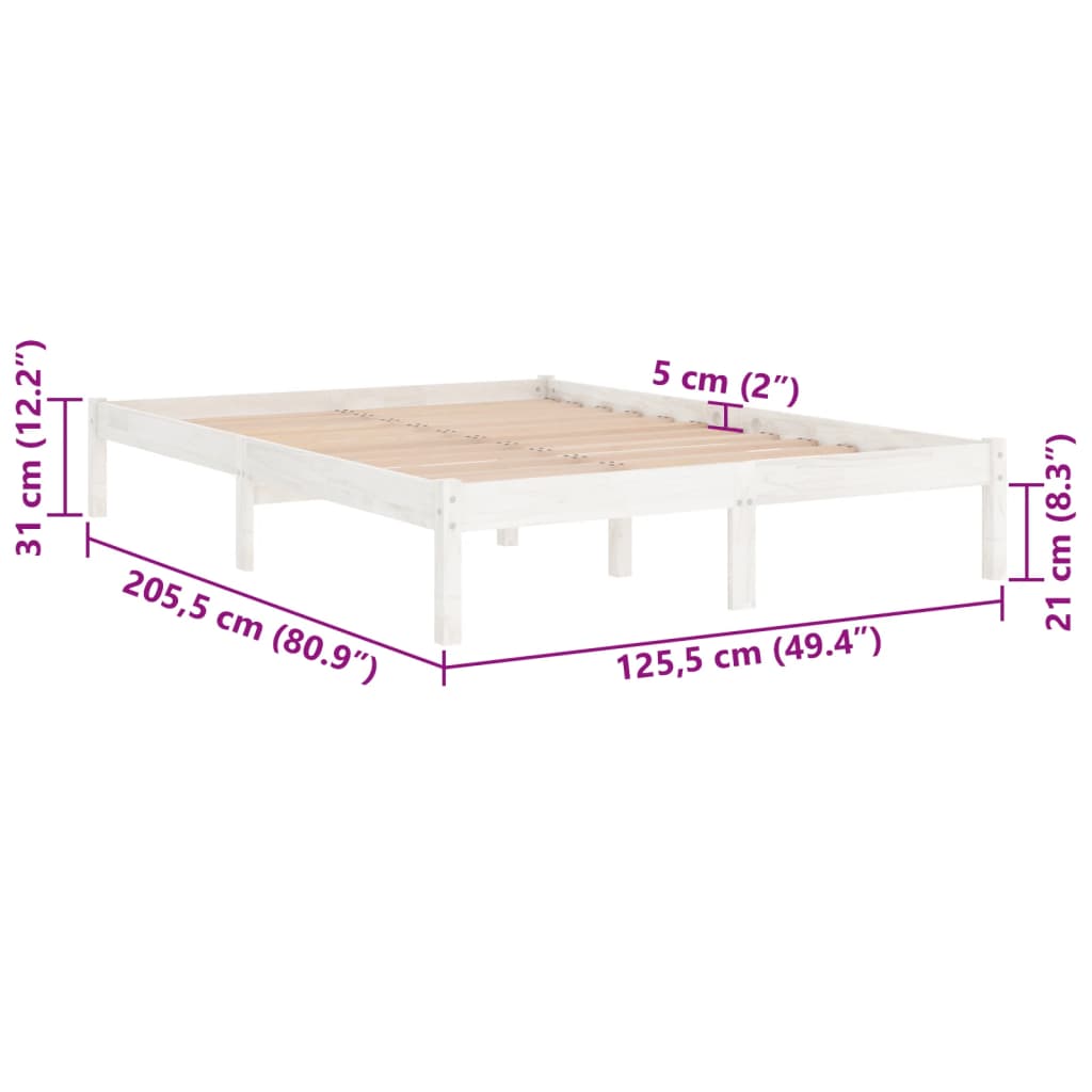 Giroletto Bianco in Legno Massello di Pino 120x200 cm cod mxl 49039