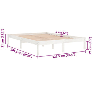 Giroletto Bianco in Legno Massello di Pino 120x200 cm cod mxl 49039