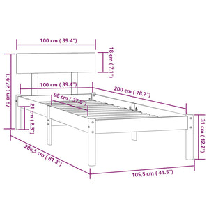 Giroletto Bianco in Legno Massello di Pino 100x200 cm cod mxl 62028