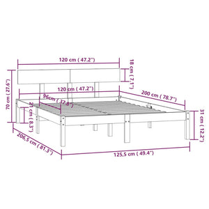 Giroletto in Legno Massello di Pino 120x200 cm cod mxl 50467