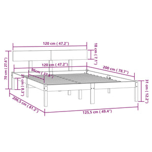 Giroletto in Legno Massello di Pino Bianco 120x200 cm cod mxl 65415