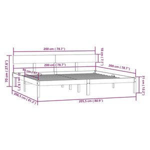 Giroletto in Legno Massello di Pino 200x200 cm 810167