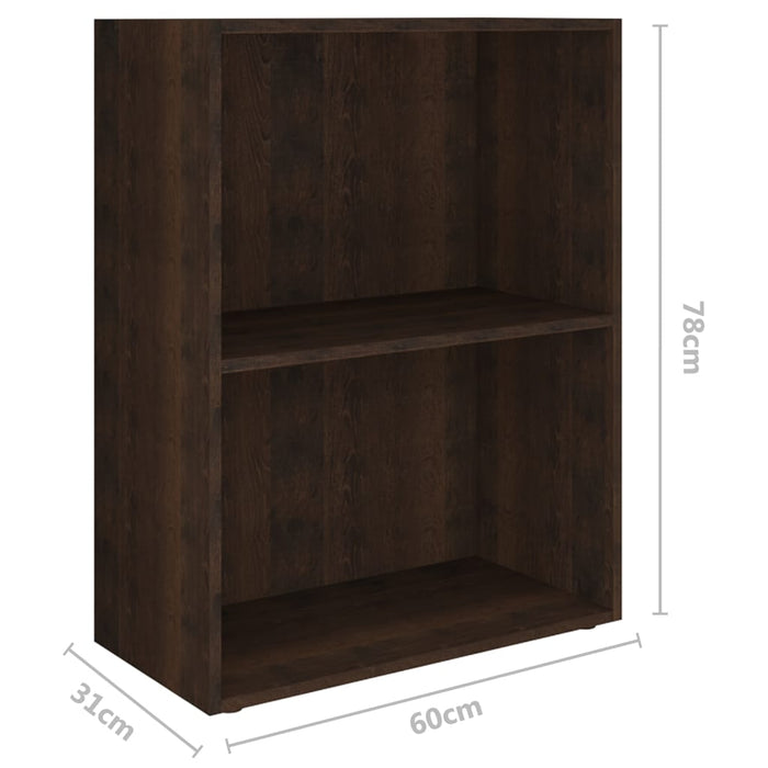 Libreria in Truciolato 60x31x78 cm Rovere Fumo