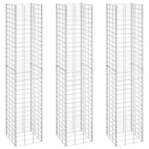 Fioriere Rialzate a Gabbione 3 pz 30x30x150 cm in Ferro cod mxl 67366