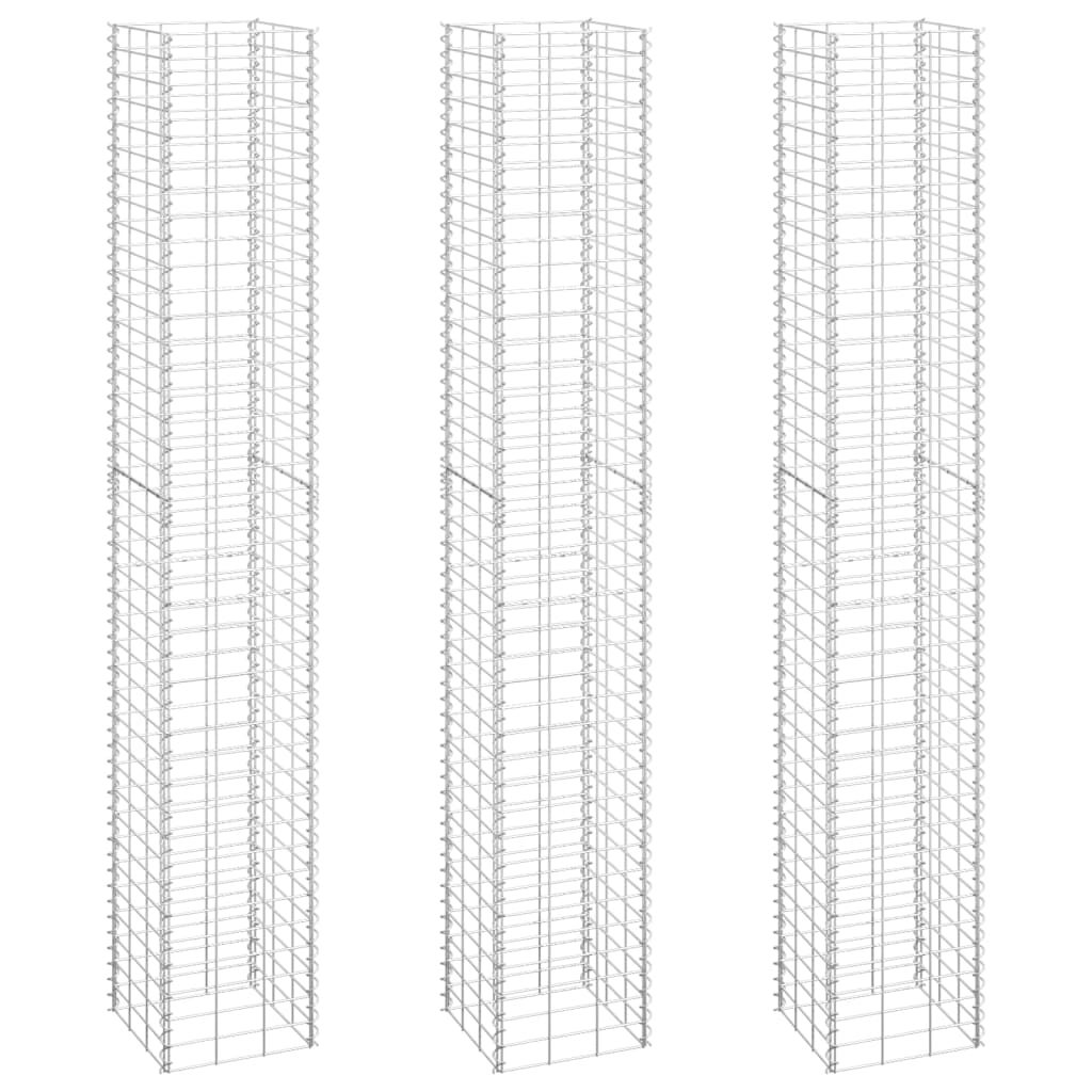 Fioriere Rialzate a Gabbione 3 pz 30x30x200 cm in Ferro cod mxl 66962